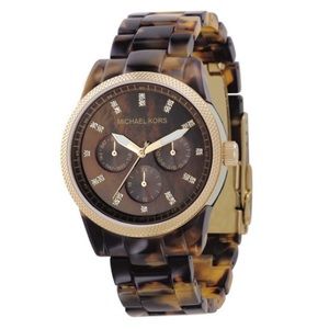 Michael Kors tortoise shell watch